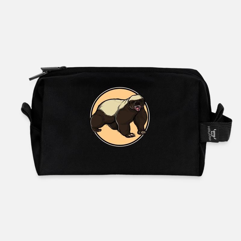 Honey Badger Honigsdachs - Recycelte Kulturtasche - Schwarz