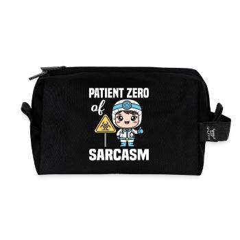 PATIENT ZERO OF SARCASM - DOCTOR GIFT - Recycled Toiletry Zip Bag - black - Front