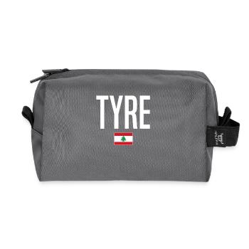 Tyre Lebanon - Recycled Toiletry Zip Bag - anthracite - Front