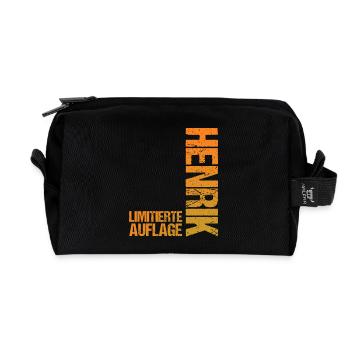 Henrik - Recycelte Kulturtasche - Schwarz - Vorne