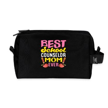 Beste Schulberaterin Mama Aller Zeiten - Recycelte Kulturtasche - Schwarz - Vorne