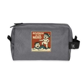Vengeance des nerds sur les brutes de la cour d’école - Trousse de toilette en tissu recyclé - anthracite - Devant