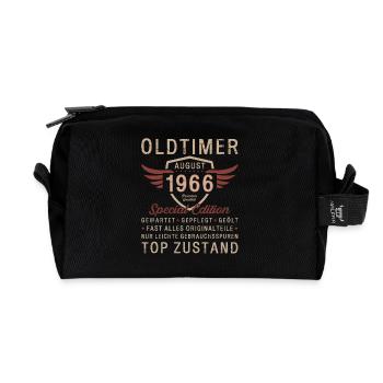 60. Geburtstag Oldtimer August Jahrgang 1966 - Recycelte Kulturtasche - Schwarz - Vorne