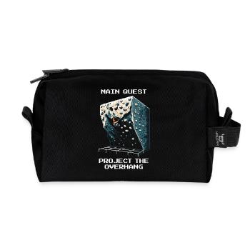 Projet : Porte-à-faux | Bloc Pixel Art - Trousse de toilette en tissu recyclé - noir - Devant