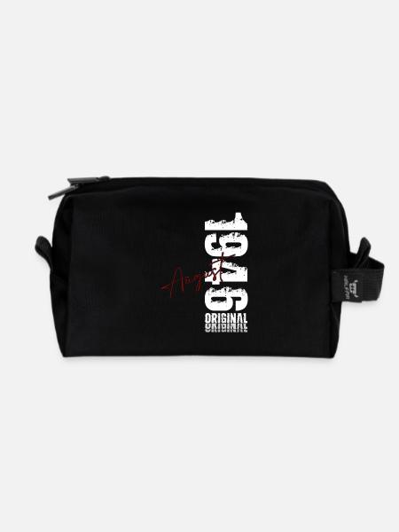 80. Geburtstag Original August Jahrgang 1946 - Recycelte Kulturtasche - Schwarz