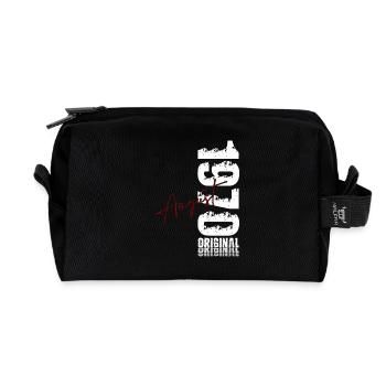 55e anniversaire Légende August Né en 1970 - Trousse de toilette en tissu recyclé - noir - Devant