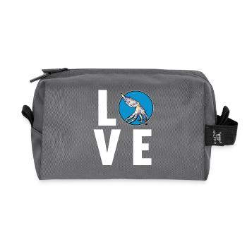 Blue Ringed Octopus Blaugeringelter Krake - Recycled Toiletry Zip Bag - anthracite - Front