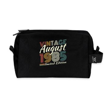 Août 1985 Rétro Vintage Cadeau d’anniversaire - Trousse de toilette en tissu recyclé - noir - Devant