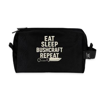 Eating Sleeping Bushcraft Repetition Prepper - Recycled Toiletry Zip Bag - black - Front