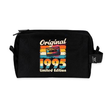 30ème anniversaire cadeau mari cassette août 1995 - Trousse de toilette en tissu recyclé - noir - Devant