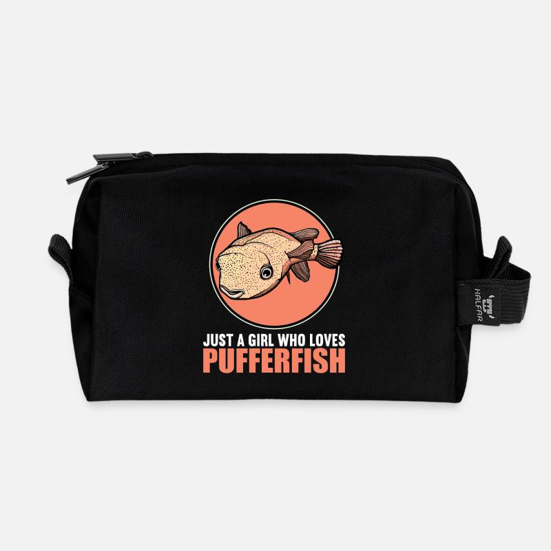 Kugelfische Kugelfisch - Recycelte Kulturtasche - Schwarz
