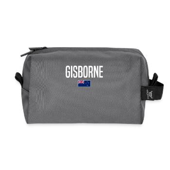 Gisborne, New Zealand - Recycled Toiletry Zip Bag - anthracite - Front