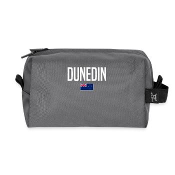 Dunedin, New Zealand - Recycled Toiletry Zip Bag - anthracite - Front