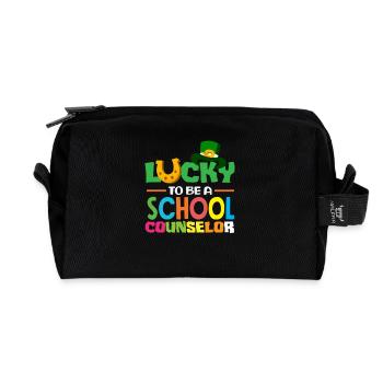 Glücklich Als Schulberater Sein - Recycelte Kulturtasche - Schwarz - Vorne