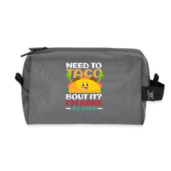 Conseiller scolaire Taco Bout It Help - Trousse de toilette en tissu recyclé - anthracite - Devant