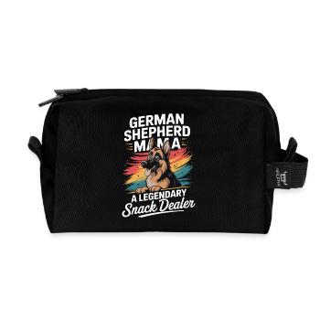 German Shepherd Mama, Legendary Snack Dealer - Recycled Toiletry Zip Bag - black - Front