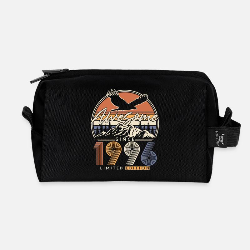 Jahrgang 1996 Vintage Retro Geburtstag Geschenk - Recycelte Kulturtasche - Schwarz