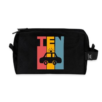 10th Birthday Police - Recycled Toiletry Zip Bag - black - Front