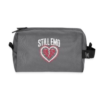Still emo! Goth Emo Alternative Aesthetic - Recycled Toiletry Zip Bag - anthracite - Front