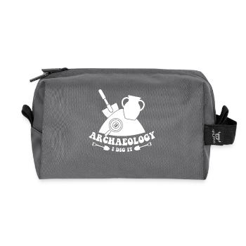 Archeologist Archeology I Dig It - Recycled Toiletry Zip Bag - anthracite - Front