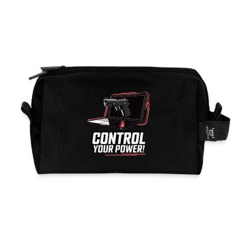 CONTROL YOUR POWER - Recycled Toiletry Zip Bag - black - Front