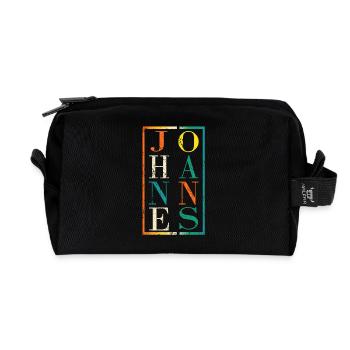 Johannes - Trousse de toilette en tissu recyclé - noir - Devant
