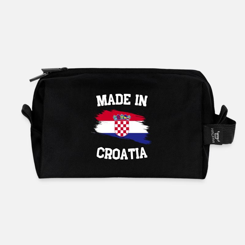 Made in Croatia - Recycled Toiletry Zip Bag - black