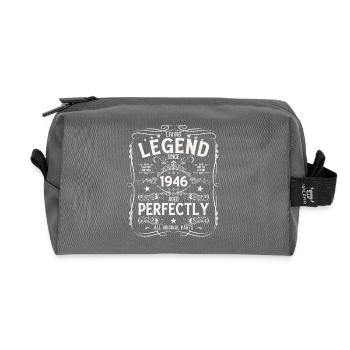 79. Geburtstag Original Jahrgang 1946 - Recycelte Kulturtasche - Anthrazit - Vorne