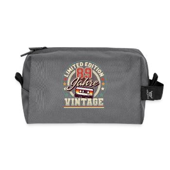 89. Geburtstag Vintage Limited Edition - Recycelte Kulturtasche - Anthrazit - Vorne
