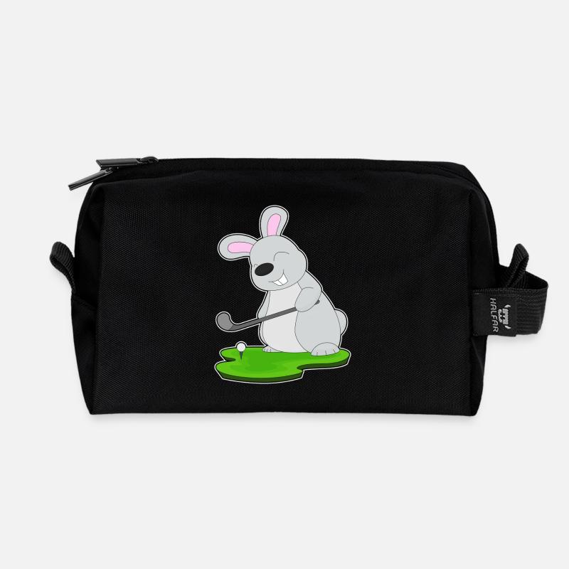 Hase Golf Golfschläger - Recycelte Kulturtasche - Schwarz