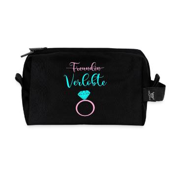 Freundin durchgestrichen Verlobte - Recycelte Kulturtasche - Schwarz - Vorne