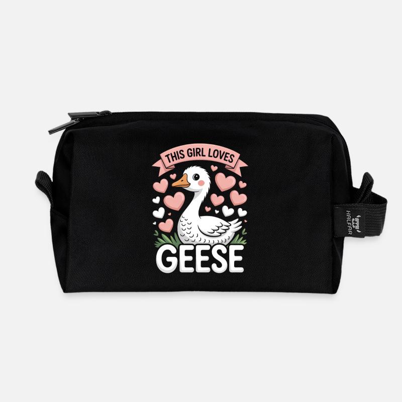 Gans Spruch Mädchen Gänse Lustiges Gans Geschenk - Recycelte Kulturtasche - Schwarz
