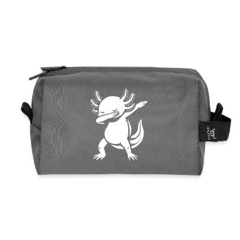Axolotl dabbing - Dab Dance - Cadeau - Trousse de toilette en tissu recyclé - anthracite - Devant