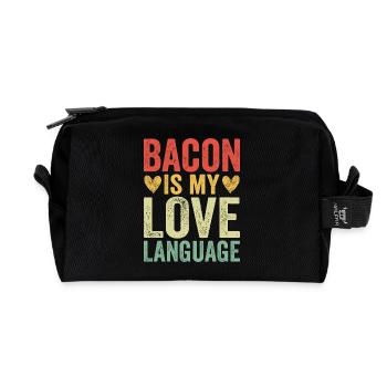 Bacon Is My Love Language - Recycled Toiletry Zip Bag - black - Front