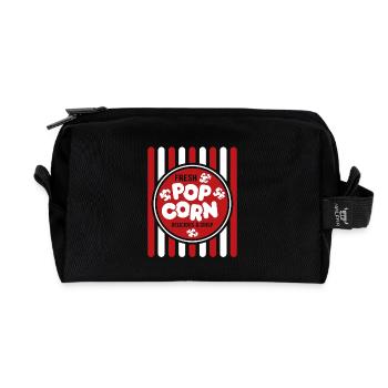 Fresh Popcorn - Crispy & Delicious - Gift - Recycled Toiletry Zip Bag - black - Front