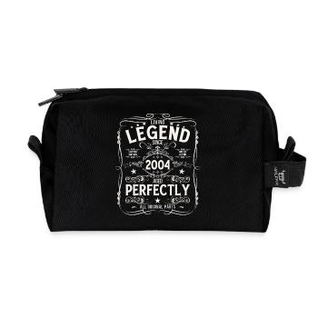 21st Birthday Original Year 2004 - Recycled Toiletry Zip Bag - black - Front