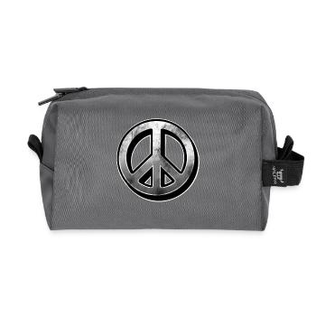 Signe de paix - Trousse de toilette en tissu recyclé - anthracite - Devant