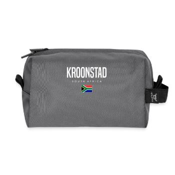 Kroonstad Südafrika - Recycelte Kulturtasche - Anthrazit - Vorne