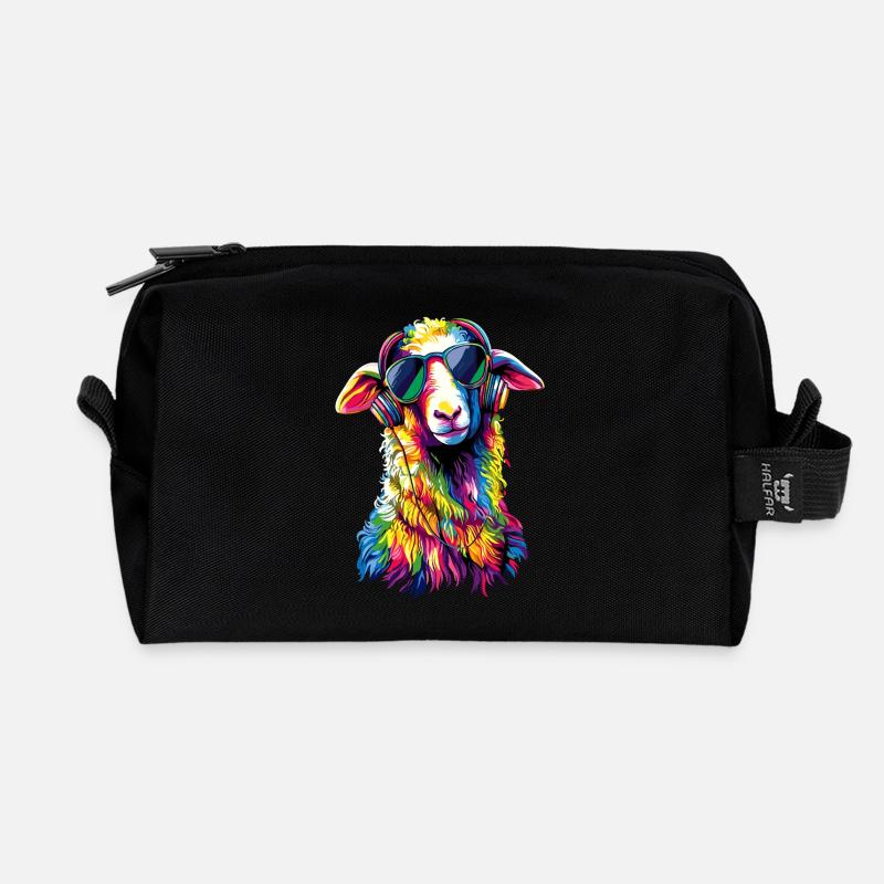 Schaf Lamm Schäfchen Hausschaf Schäfer Süße Schafe - Recycelte Kulturtasche - Schwarz