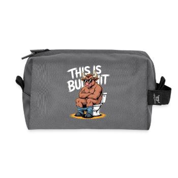 C’est Bullshit Toilet Edition - Trousse de toilette en tissu recyclé - anthracite - Devant