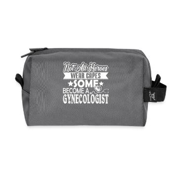 Gynecologist Hero Wear Cape - Recycled Toiletry Zip Bag - anthracite - Front