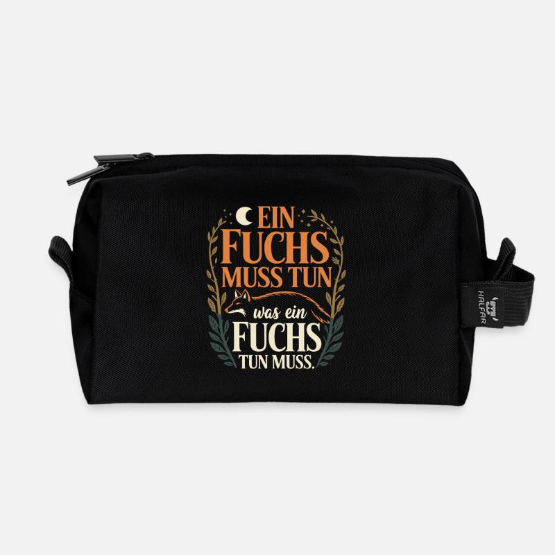 Fuchs Spruch Ein Fuchs Muss Tun Was Fuchs Tun Muss - Recycelte Kulturtasche - Schwarz