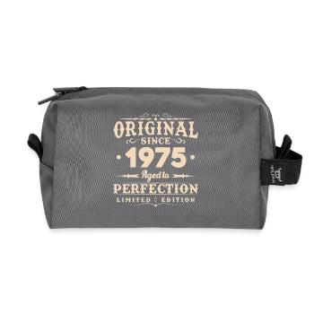 1975 Vintage Retro Birthday Gift - Recycled Toiletry Zip Bag - anthracite - Front