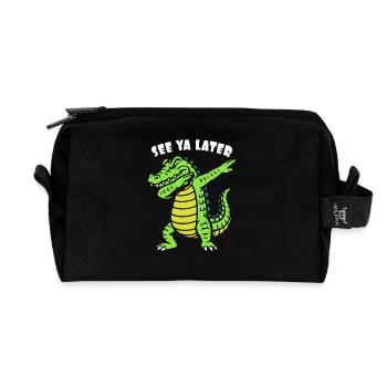 A plus tard - Dabbing d’alligator - Crocodile - Trousse de toilette en tissu recyclé - noir - Devant