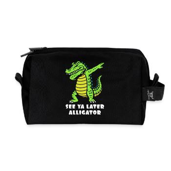 A plus tard - Dabbing d’alligator - Crocodile - Trousse de toilette en tissu recyclé - noir - Devant