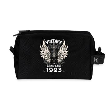 Vintage Rockin' Since 1993, 32 Years of Old - Recycled Toiletry Zip Bag - black - Front