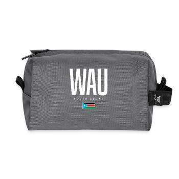 Wau, Soudan du Sud - Trousse de toilette en tissu recyclé - anthracite - Devant