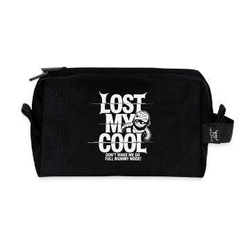 LOST MY COOL - Recycled Toiletry Zip Bag - black - Front