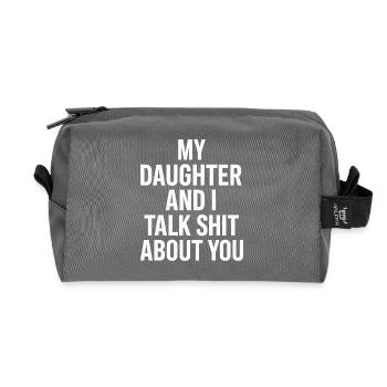 Meine Tochter Und Ich Reden Über Dich - Recycelte Kulturtasche - Anthrazit - Vorne