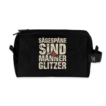 Holzfäller - Recycelte Kulturtasche - Schwarz - Vorne